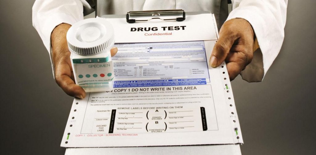 drug test of a job application