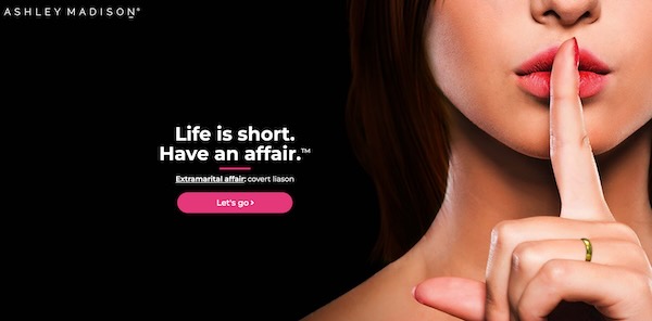 ashley madison homepage