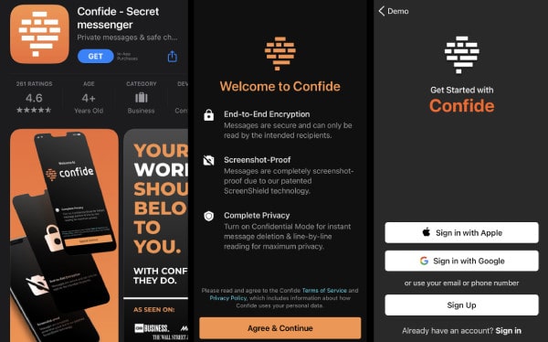 confide app installation