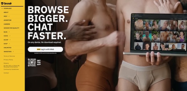 grindr homepage