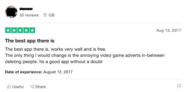 user reviews