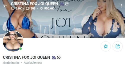 christina fox JOI Queen busty onlyfans creator