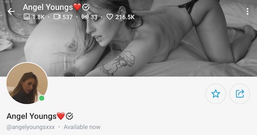 Angel Youngs OnlyFans Anal