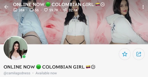 Colombiana OnlyFans Camila Godness